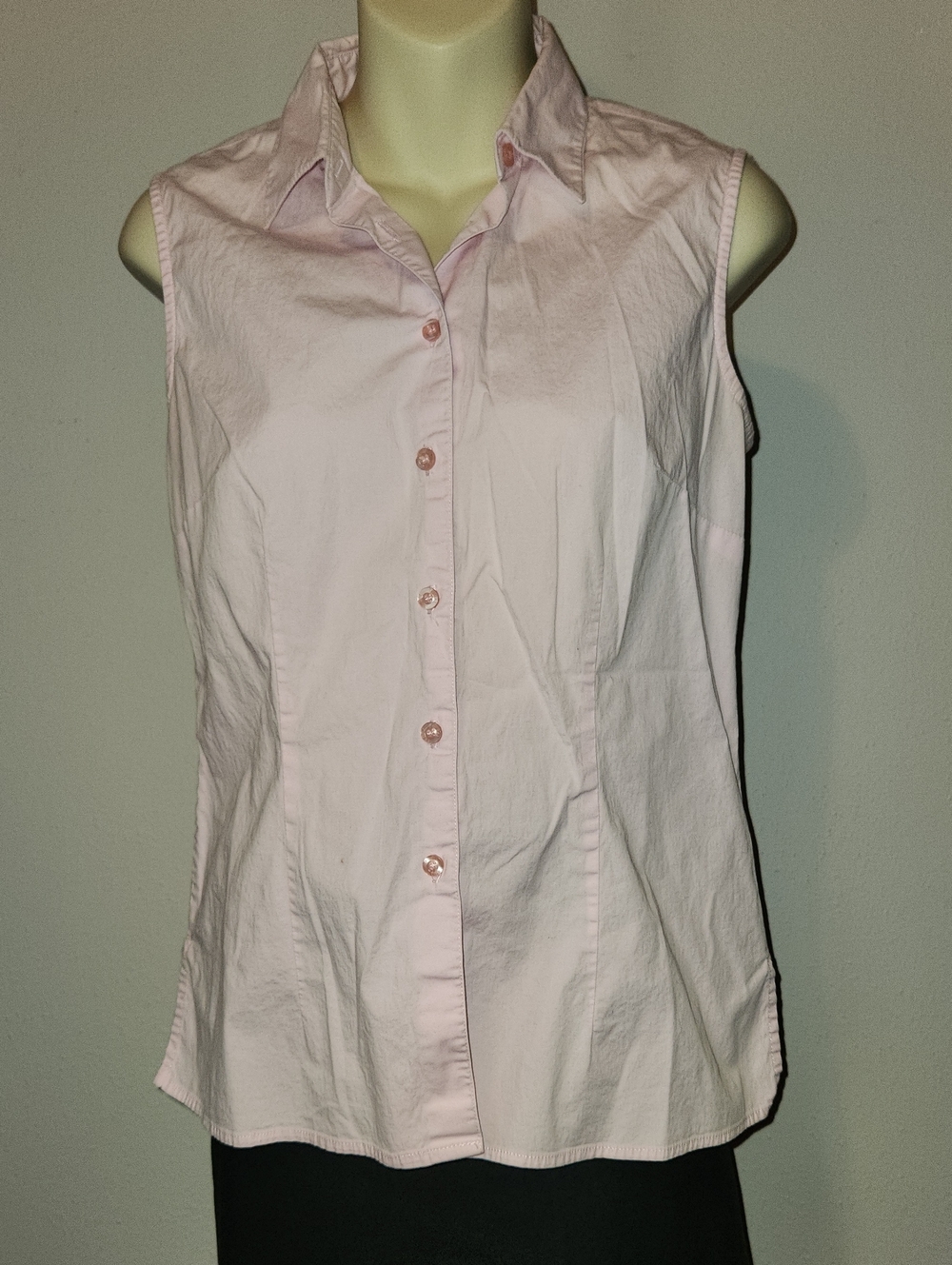 Tribal Pale Pink Sleeveless Button-Down Shirt